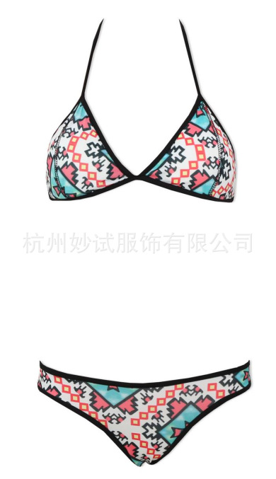F4500 CUTE GEOMETRIC SEXY TWO PIECE BIKINI